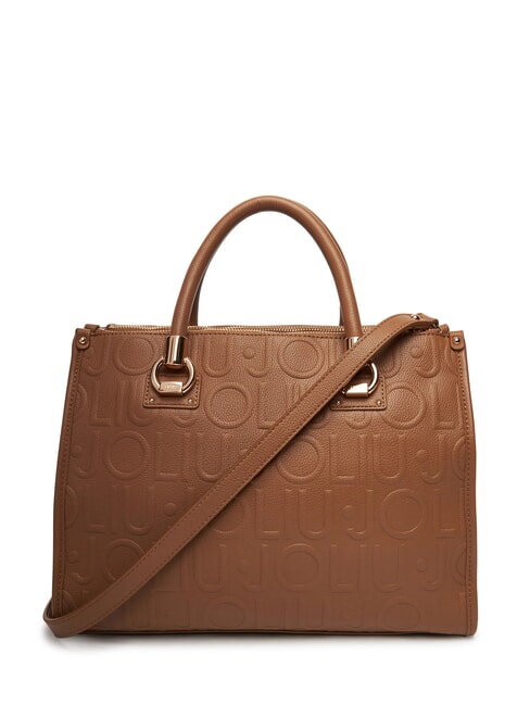 MANHATTAN Mittelgroße Umhängetasche mit Logo Wildleder- - Damentaschen