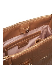 LIUJO MANHATTAN Mittelgroße Umhängetasche mit Logo Wildleder- - Damentaschen - 3