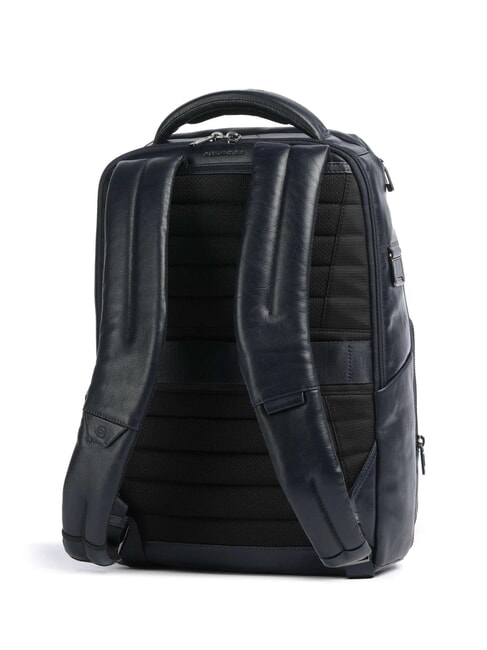 W136 14" Laptop-Rucksack aus Leder Blau - PC-Rucksäcke
