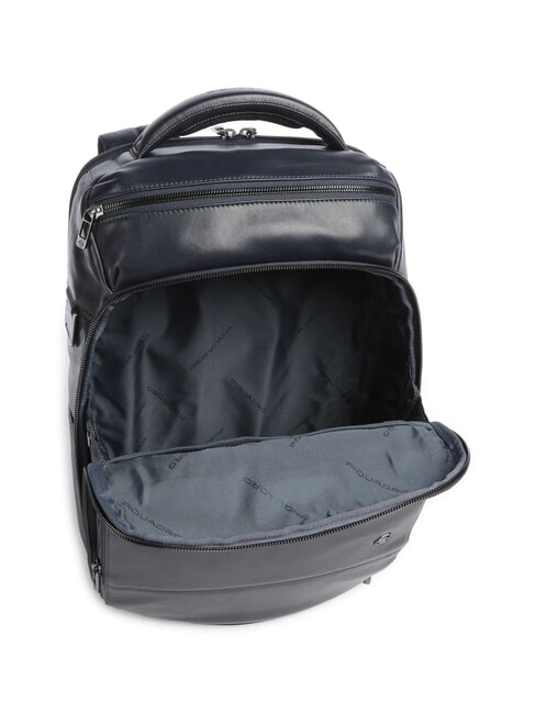 W136 14" Laptop-Rucksack aus Leder Blau - PC-Rucksäcke
