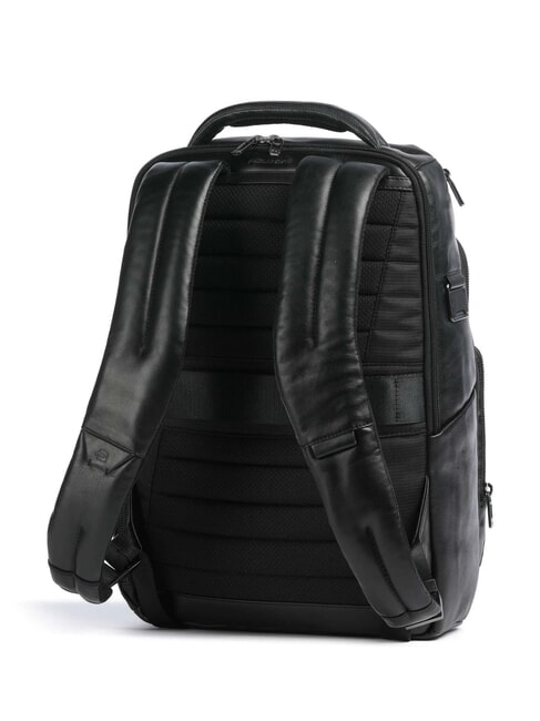 W136 14" Laptop-Rucksack aus Leder Schwarz - PC-Rucksäcke