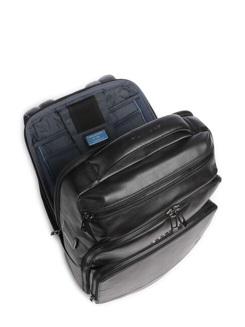 W136 14" Laptop-Rucksack aus Leder Schwarz - PC-Rucksäcke
