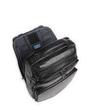 PIQUADRO W136 14" Laptop-Rucksack aus Leder Schwarz - PC-Rucksäcke - 3