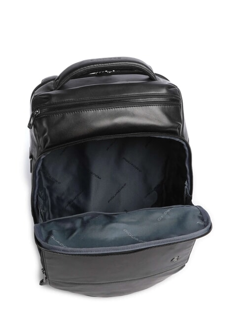 W136 14" Laptop-Rucksack aus Leder Schwarz - PC-Rucksäcke