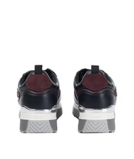 LIUJO MAXI WONDER 01 Sneakers aus Leder und Mesh schwarz/karminrot - Damenschuhe - 3