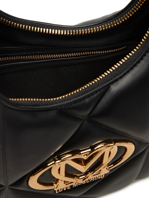 EMBOSSED Hobo-Umhängetasche Schwarz - Damentaschen