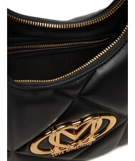 LOVE MOSCHINO EMBOSSED Hobo-Umhängetasche Schwarz - Damentaschen - 4