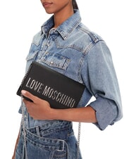 LOVE MOSCHINO SMART DAILY  Clutch mit Schultergurt Schwarz Schwarz - Damentaschen - 4