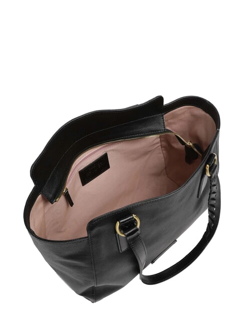 INES Shopper aus Leder Schwarzes Gold - Damentaschen