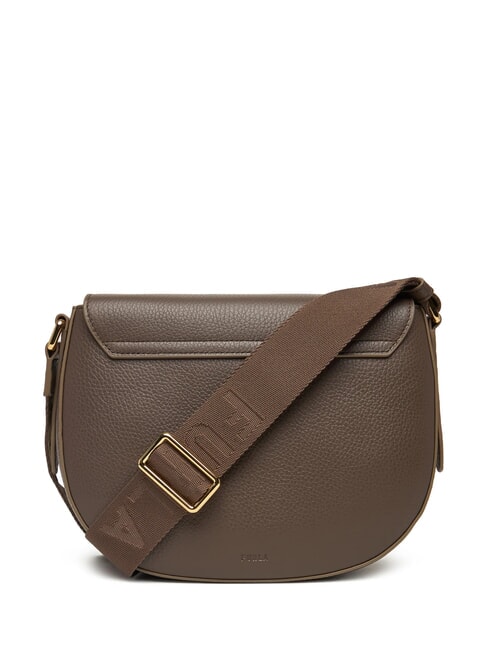 LOTUS Ledertasche mit Logo-Schultergurt Mahagoni/Mahagonitöne - Damentaschen