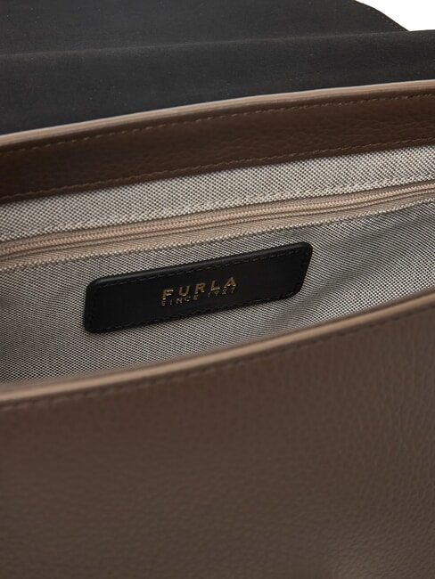 LOTUS Ledertasche mit Logo-Schultergurt Mahagoni/Mahagonitöne - Damentaschen