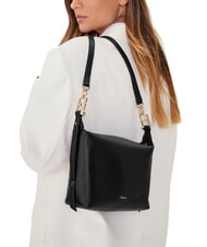 FURLA TONIE  Mini-Umhängetasche aus Leder Schwarz - Damentaschen - 4