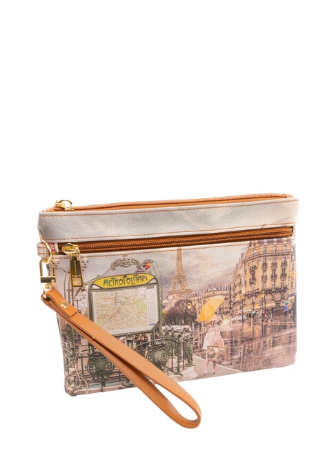 YESBAG Mittelgroße Clutch mit Manschette Pariser Metro - Damentaschen