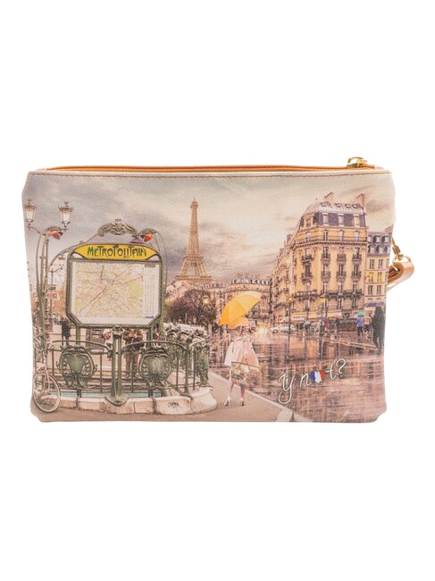 YESBAG Mittelgroße Clutch mit Manschette Pariser Metro - Damentaschen