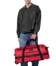EASTPAK DUFFEL PACK WHEEL M Mittelgroßer wasserabweisender Reisetaschen-Trolley Plane rot - Halbharte Trolleys - 6