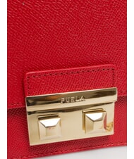 FURLA BELLA  Mini-Umhängetasche aus Leder Venezianisches Rot - Damentaschen - 3