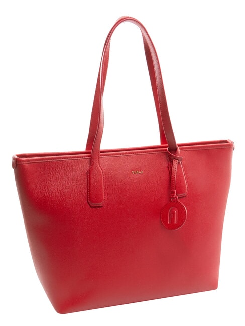 CLASSIC Shopper-Tasche aus Leder mit Andromeda-Print Venezianisches Rot - Damentaschen
