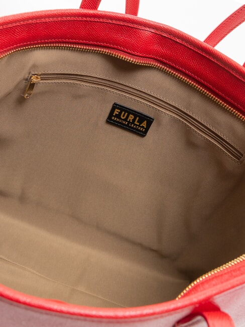 CLASSIC Shopper-Tasche aus Leder mit Andromeda-Print Venezianisches Rot - Damentaschen