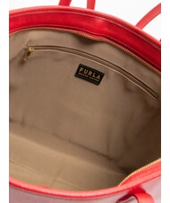 FURLA CLASSIC Shopper-Tasche aus Leder mit Andromeda-Print Venezianisches Rot - Damentaschen - 5