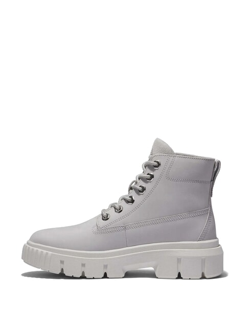 GREYFIELD Stiefeletten aus Leder grau violett - Damenschuhe