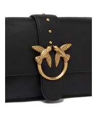 PINKO LOVE ONE CLASSIC SLOUCHY Umhängetasche aus Leder schwarz-antikgold - Damentaschen - 3