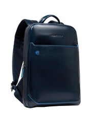 PIQUADRO BLUE SQUARE 14" Laptop-Rucksack aus Leder Blau - PC-Rucksäcke - 2