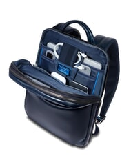 PIQUADRO BLUE SQUARE 14" Laptop-Rucksack aus Leder Blau - PC-Rucksäcke - 4