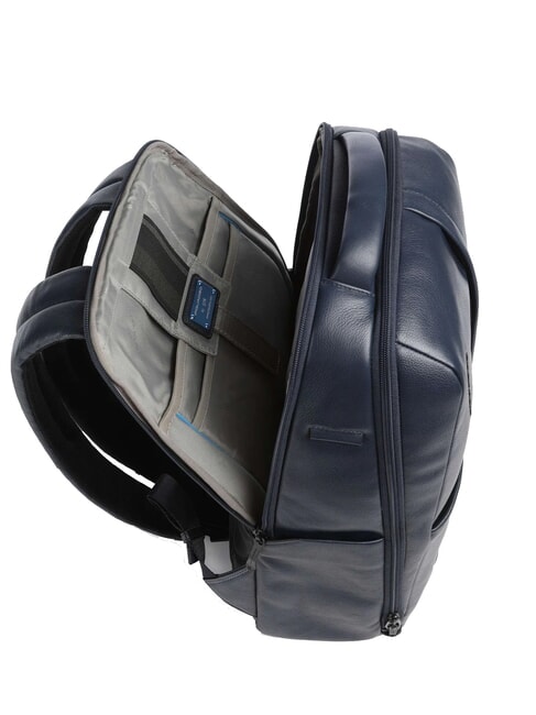 RUSSEL 14" Laptop-Rucksack aus Leder Blau - PC-Rucksäcke