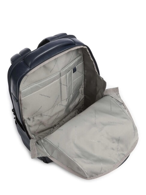 RUSSEL 14" Laptop-Rucksack aus Leder Blau - PC-Rucksäcke