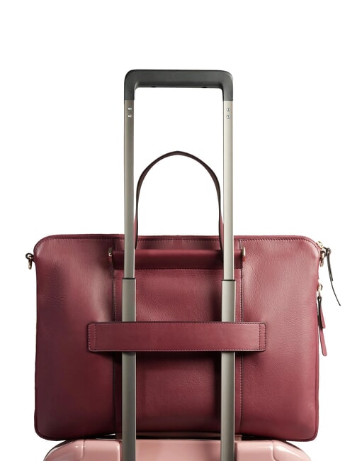 CIRCLE 14-Zoll-Laptoptasche aus Leder Burgund - Arbeitstaschen