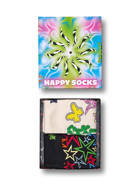 SPINNING WHEEL Geschenkset mit 2 Paar Socken Weiß - Damenstrümpfe