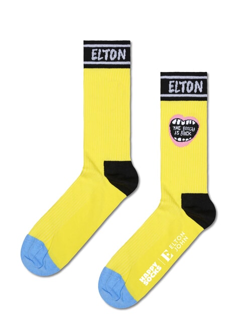 ELTON JOHN Geschenkset mit 6 Paar Socken Gelb - Herrensocken/Herrenstrümpfe