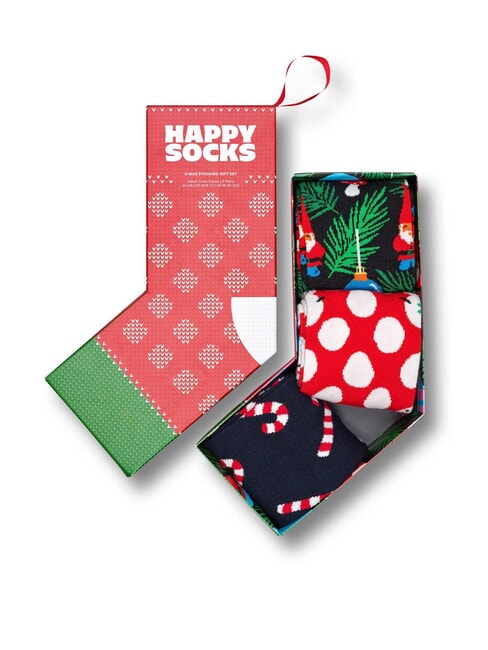 X-MAS Geschenkset mit 3 Paar Socken mehrfarbig - Herrensocken/Herrenstrümpfe