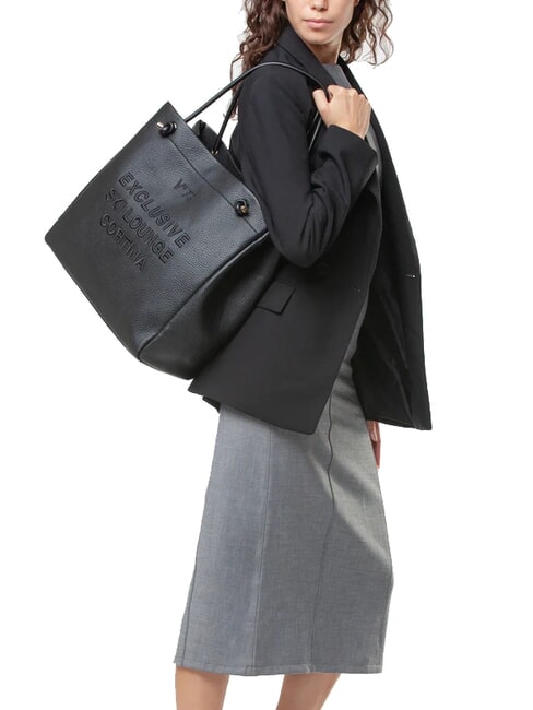 CORTINA Schulter-Einkaufstasche Schwarz - Damentaschen