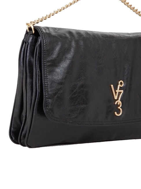 LOUISE Große Umhängetasche mit Kettengriff Schwarz - Damentaschen