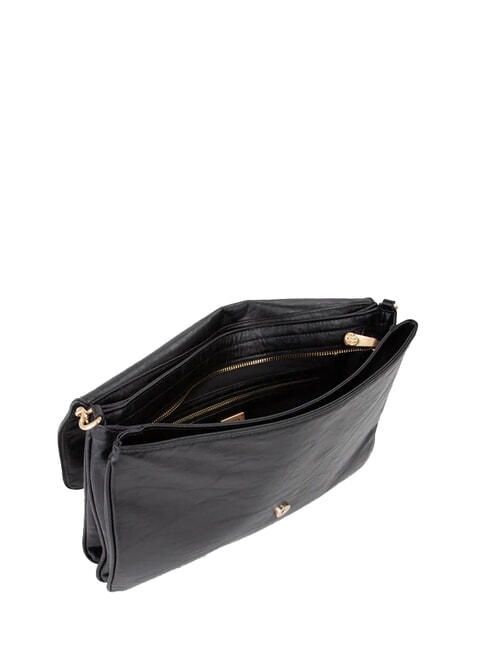 LOUISE Große Umhängetasche mit Kettengriff Schwarz - Damentaschen