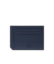 PIQUADRO W137 Flaches Kreditkartenetui aus Leder Blau - Brieftaschen Herren - 3