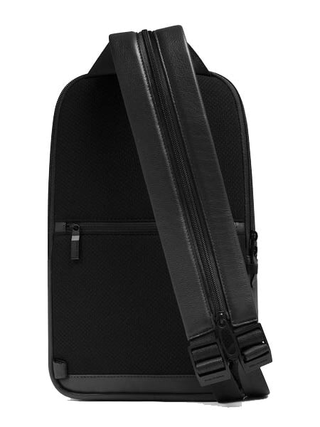 W137 One-Shoulder-Rucksack aus Leder Schwarz - PC-Rucks&auml;cke