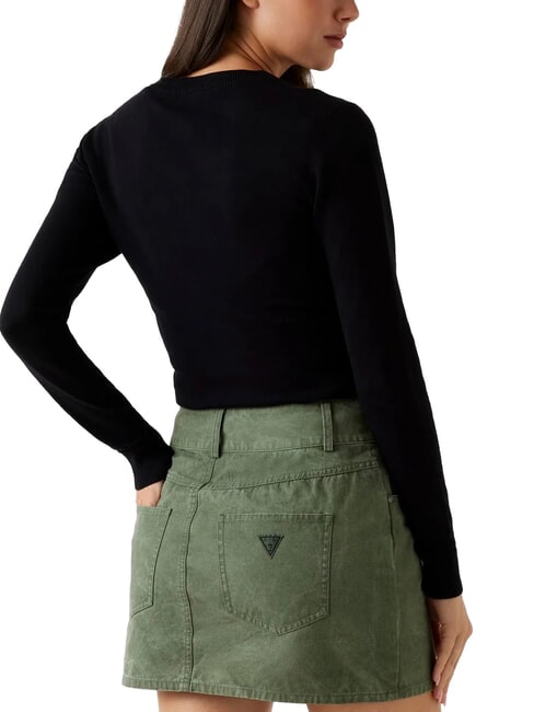 REYNA LOGO Rundhalspullover mit Applikationen jetbla - Damenpullover