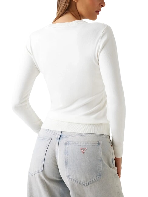 REYNA LOGO Rundhalspullover mit Applikationen cremwhi - Damenpullover