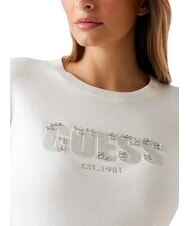 GUESS REYNA LOGO Rundhalspullover mit Applikationen cremwhi - Damenpullover - 3