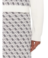 GUESS AUBREY Pullover mit lockerer Passform 4 g Creme und Blau - Damenpullover - 4