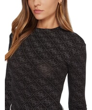 GUESS TEODORA Langärmliger Rundhalspullover mit Strasssteinen jetbla - Damenpullover - 3