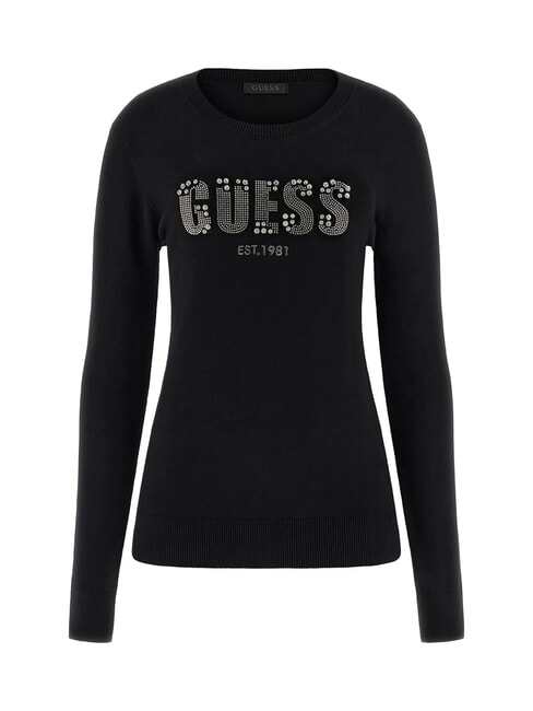 REYNA LOGO Rundhalspullover mit Applikationen jetbla - Damenpullover