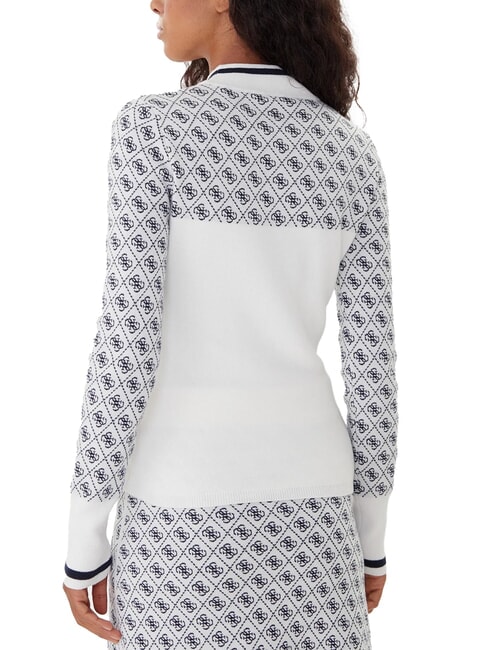 MOCK NECK AUBREY 4G Slim Fit Pullover 4 g Creme und Blau - Damenpullover
