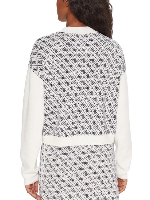 AUBREY Pullover mit lockerer Passform 4 g Creme und Blau - Damenpullover