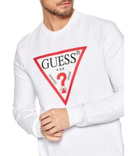 GUESS AUDLEY Sweatshirt mit Dreieck-Logo purweiß - Sweatshirts Herren - 3