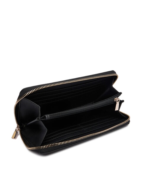 MIMINA Große Geldbörse mit Rundum-Reißverschluss und Handgelenksschlaufe SCHWARZ - Brieftaschen Damen