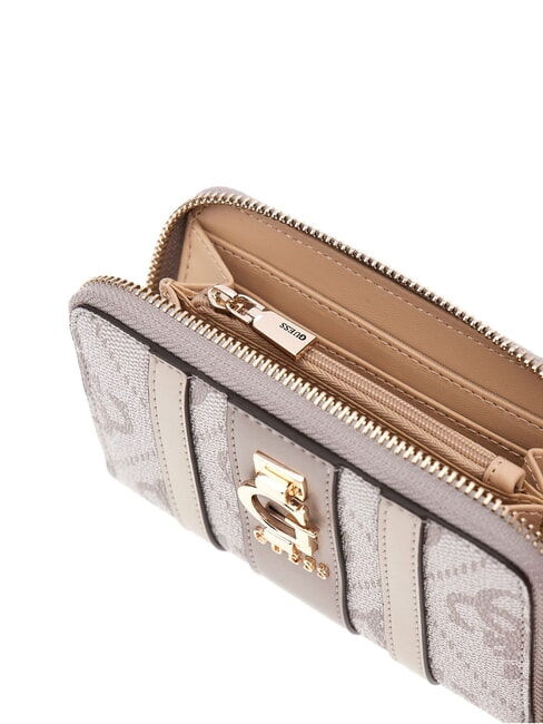 ERENIA Mittelgroße Geldbörse mit Rundum-Reißverschluss Logo in dunklem Taupe - Brieftaschen Damen