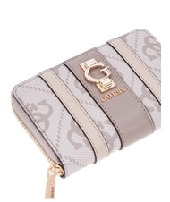 GUESS ERENIA Mittelgroße Geldbörse mit Rundum-Reißverschluss Logo in dunklem Taupe - Brieftaschen Damen - 4